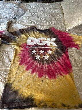 DGK Kids Tie-Dye Short Sleeve Tee in Yellow, Pink & Brown